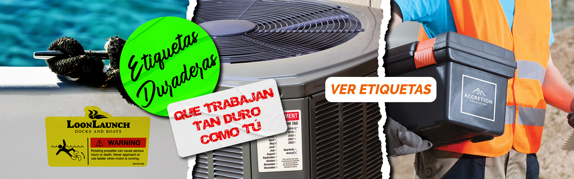 Label banner Spanish