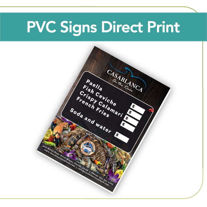 Señal de PVC con Impresión Directa