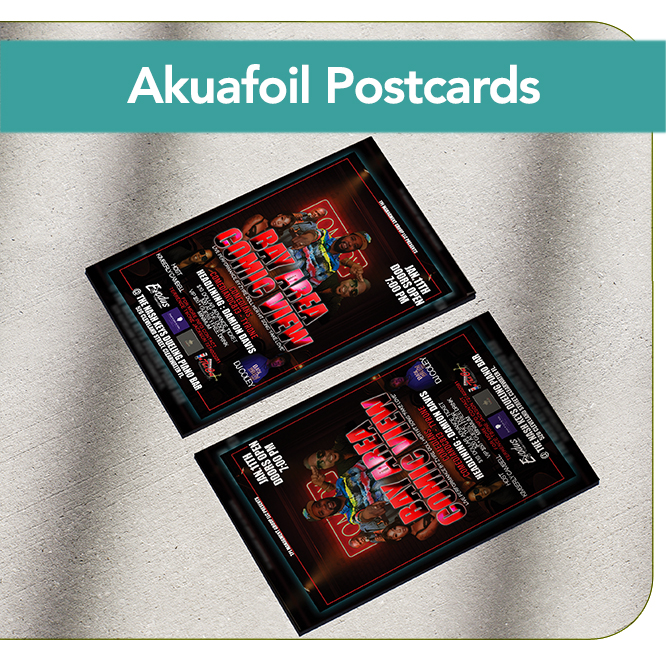 Akuafoil postcards