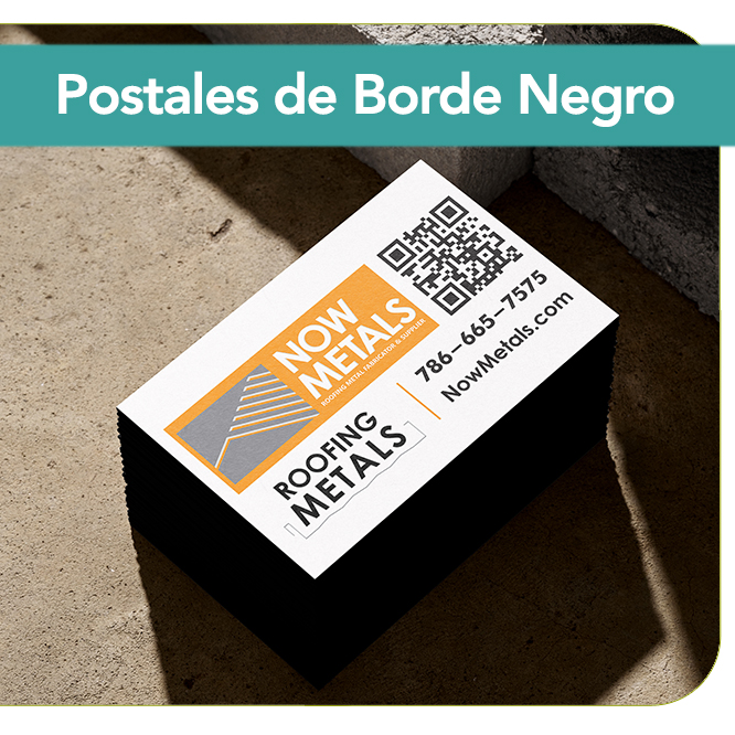 Tarjetas Postales de Borde negro