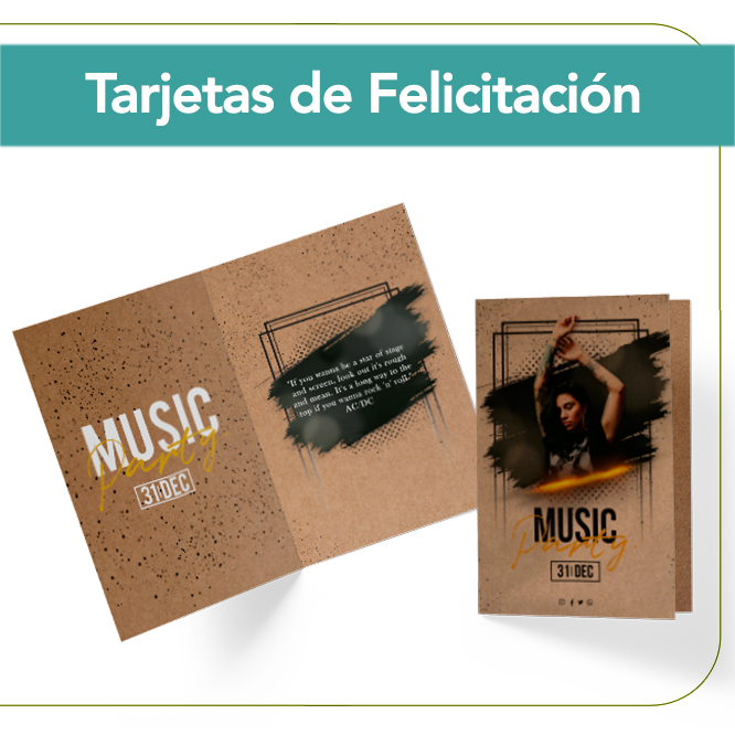Tarjetas de Felicitación Papel Kraft Marrón