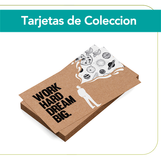 Tarjetas de Coleccion en Papel Kraft