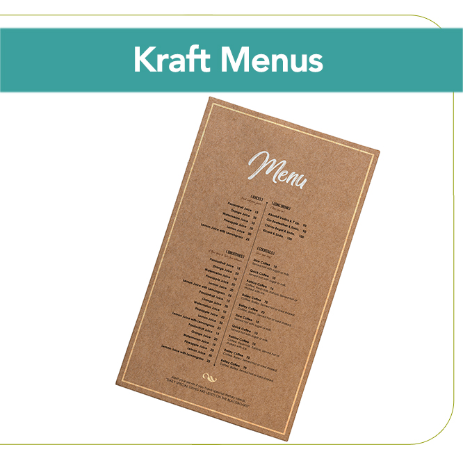 Brown Kraft Menu