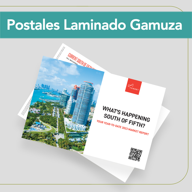 Tarjetas Postales Laminado Gamuza