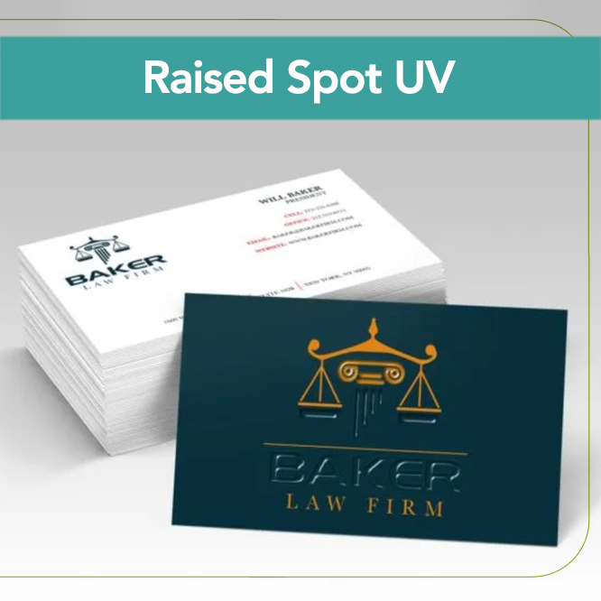 Raised Spot UV Business Cards