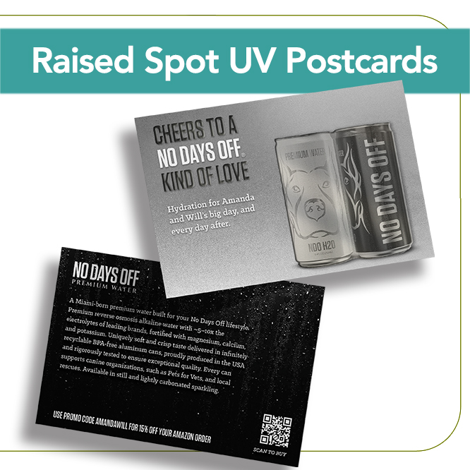 Raised Spot UV Postcards