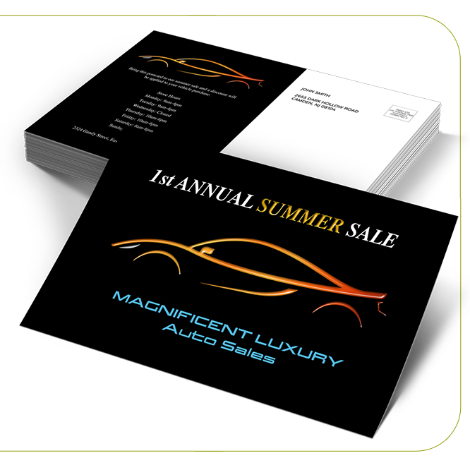 Dual raised postcard