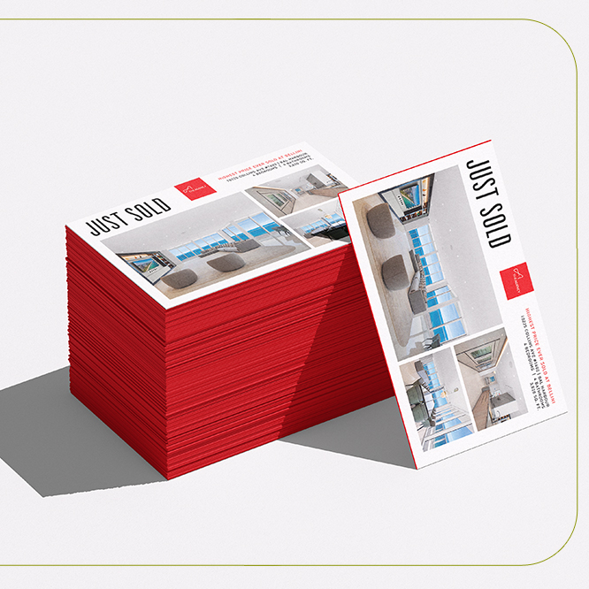 Painted edge postcard