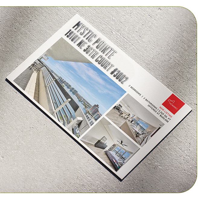 raised foil postcard